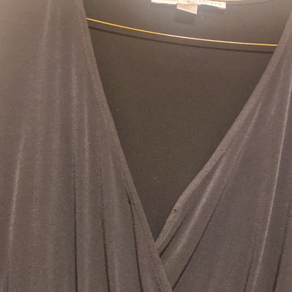 Unique black evening dress with lots of stretch.  Low neck.uniquely designed! - Picture 6 of 7